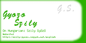 gyozo szily business card